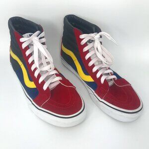 VANS Off The Wall Hi Top Sneakers Shoes Men's Size 8.5 Multi Color Skate 721454